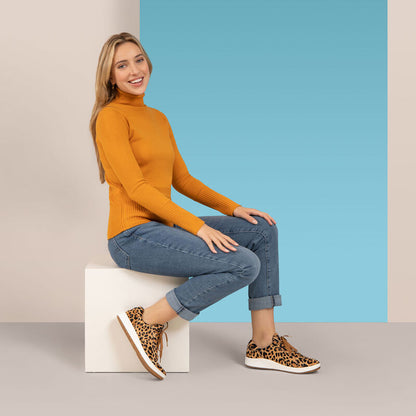 Aetrex Blake Comfort Sneaker - Leopard