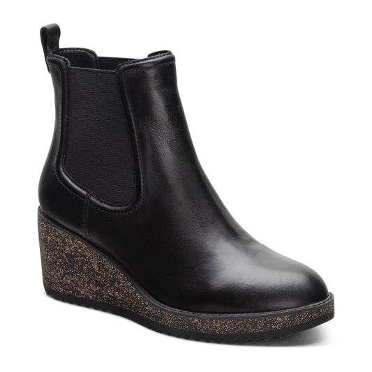 Aetrex Dawn Wedge Boot - Black