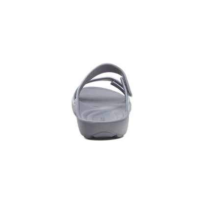 Aetrex Kaia Two Band Slide - Pewter
