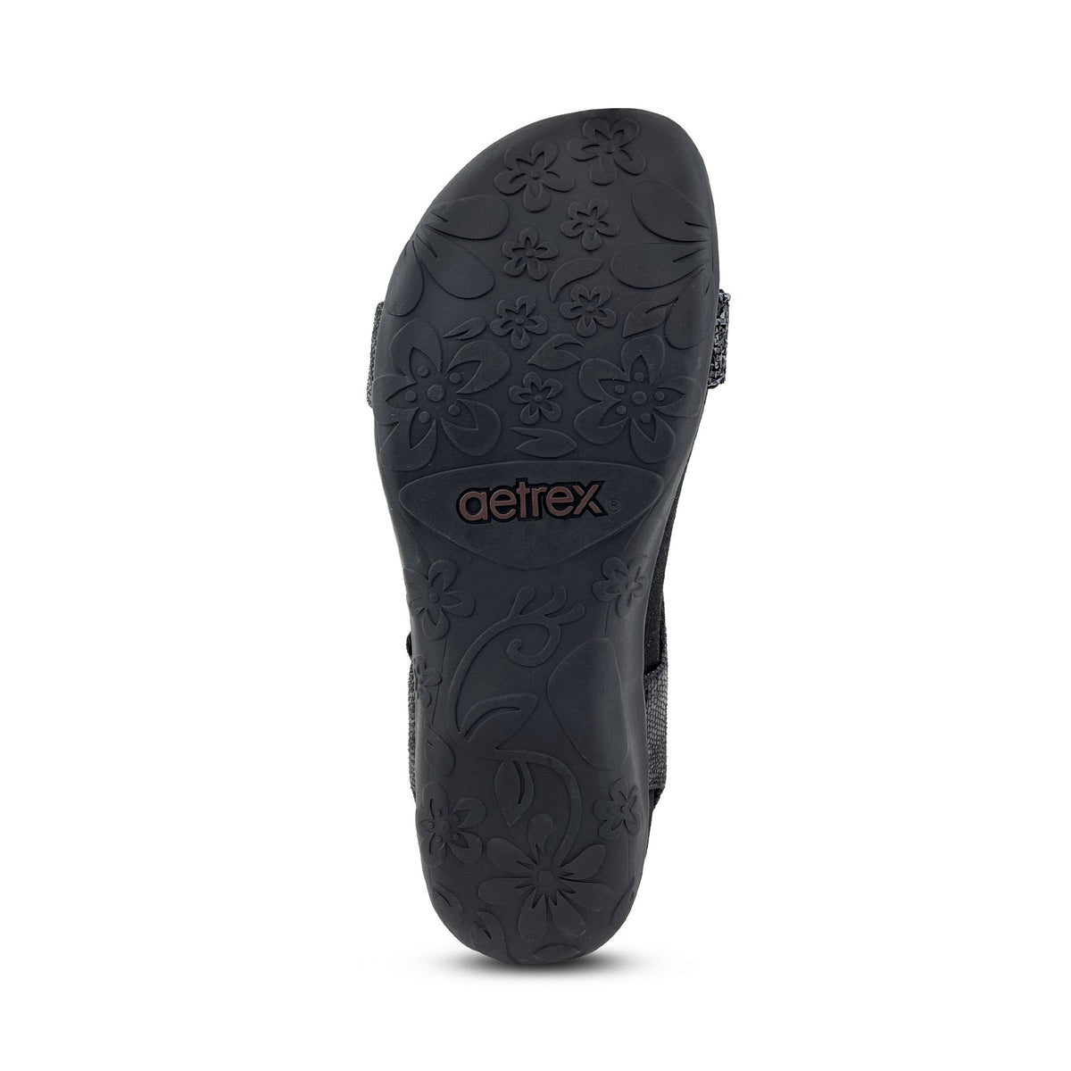 Aetrex Maria Studded Quarter Strap - Jeweled Black