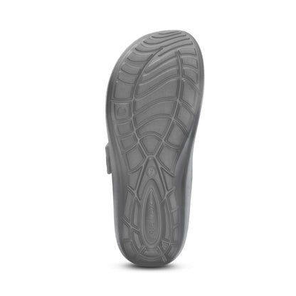 Aetrex Kaia Two Band Slide - Pewter