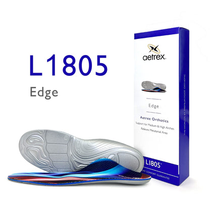 Aetrex Unisex Edge Orthotics W/ Metatarsal Support