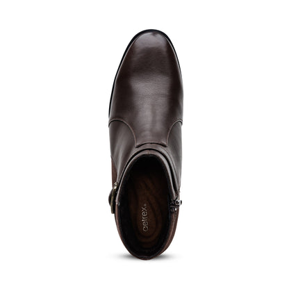 Aetrex Rebecca Heel Boot - Dark Brown