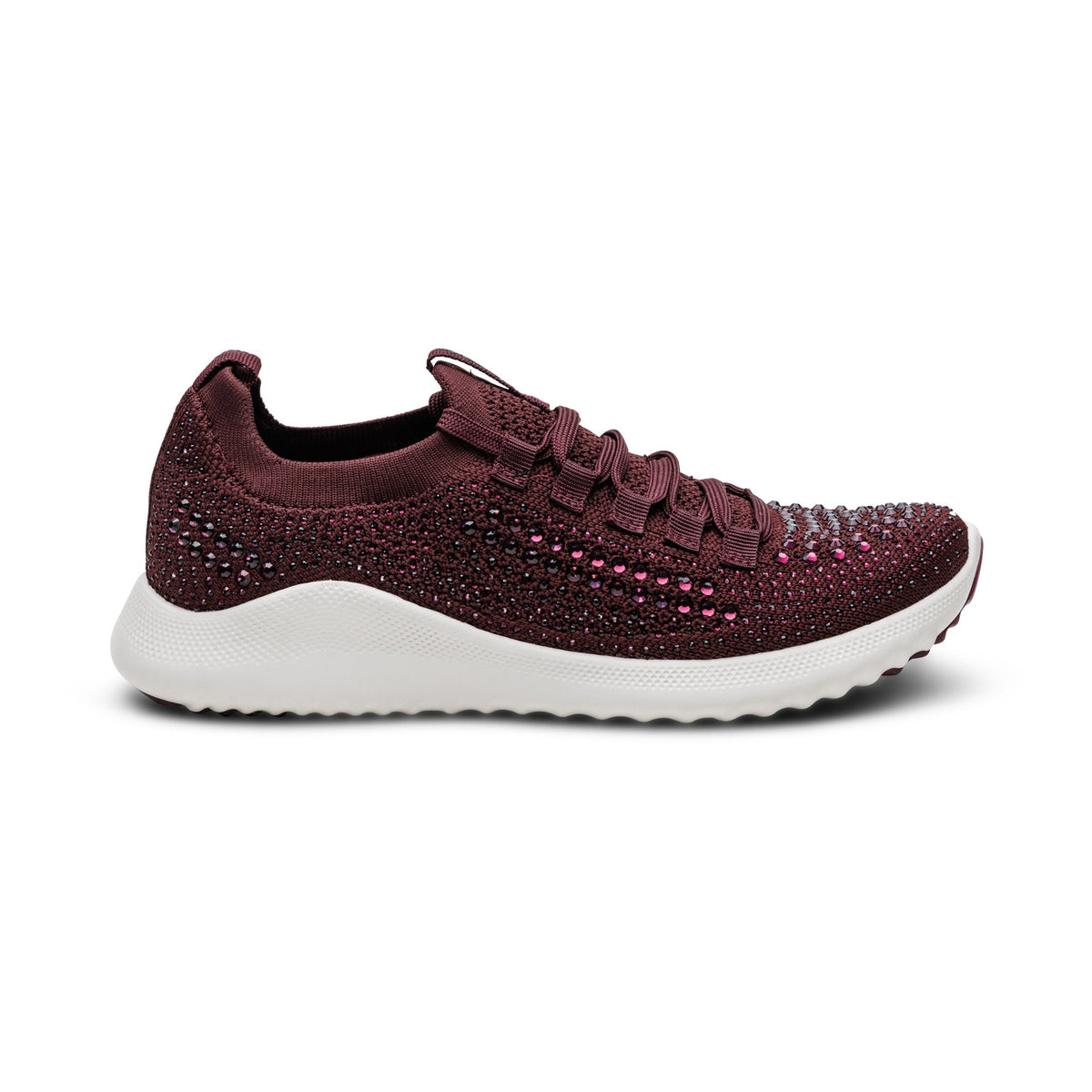 Aetrex Carly Arch Support Sneaker - Wine Sparkle