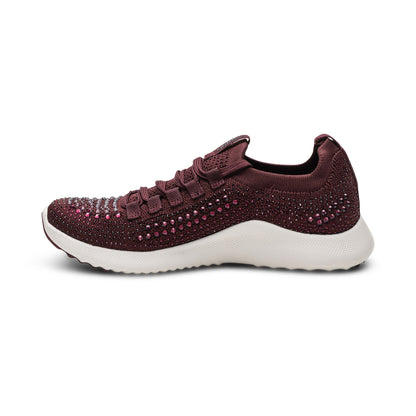 Aetrex Carly Arch Support Sneaker - Wine Sparkle