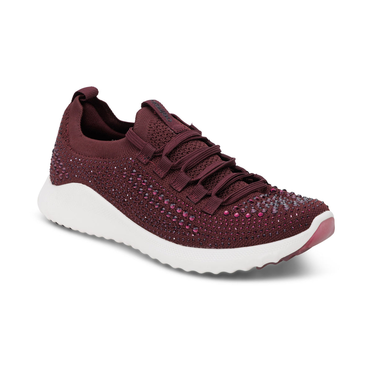 Aetrex Carly Arch Support Sneaker - Wine Sparkle