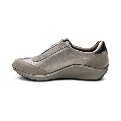 Aetrex Megan Arch Support Sneaker - Pewter