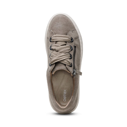 Aetrex Aubrey Arch Support Platform Sneaker - Taupe