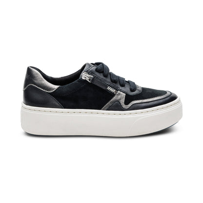 Aetrex Leigh Arch Support Platform Sneaker - Black