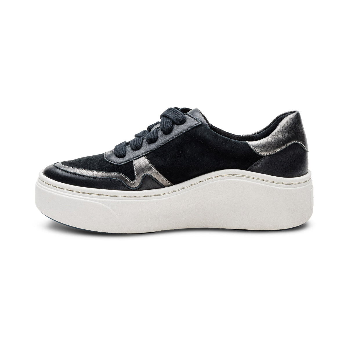 Aetrex Leigh Arch Support Platform Sneaker - Black