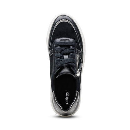 Aetrex Leigh Arch Support Platform Sneaker - Black