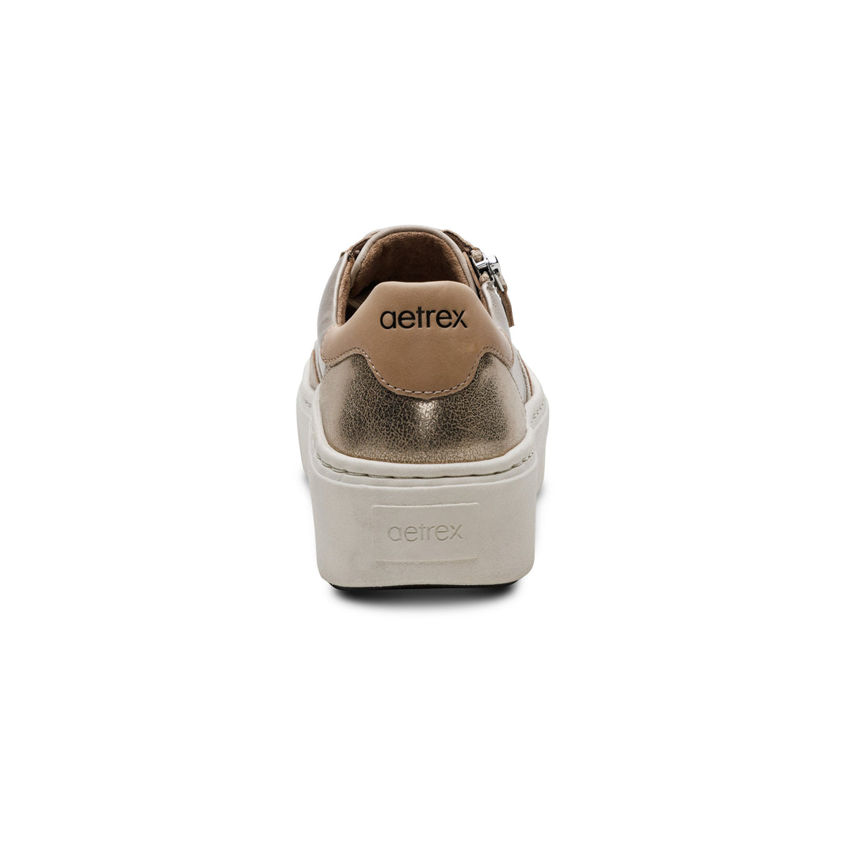 Aetrex Leigh Arch Support Platform Sneaker - Tan