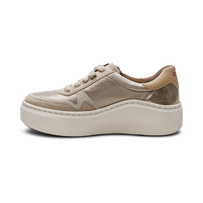 Aetrex Leigh Arch Support Platform Sneaker - Tan