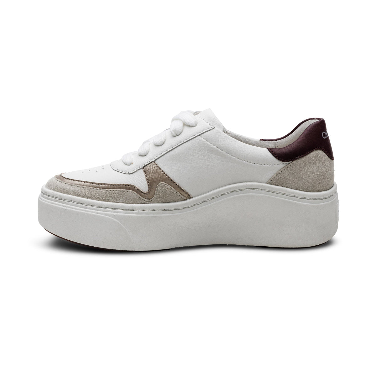 Aetrex Leigh Arch Support Platform Sneaker - White