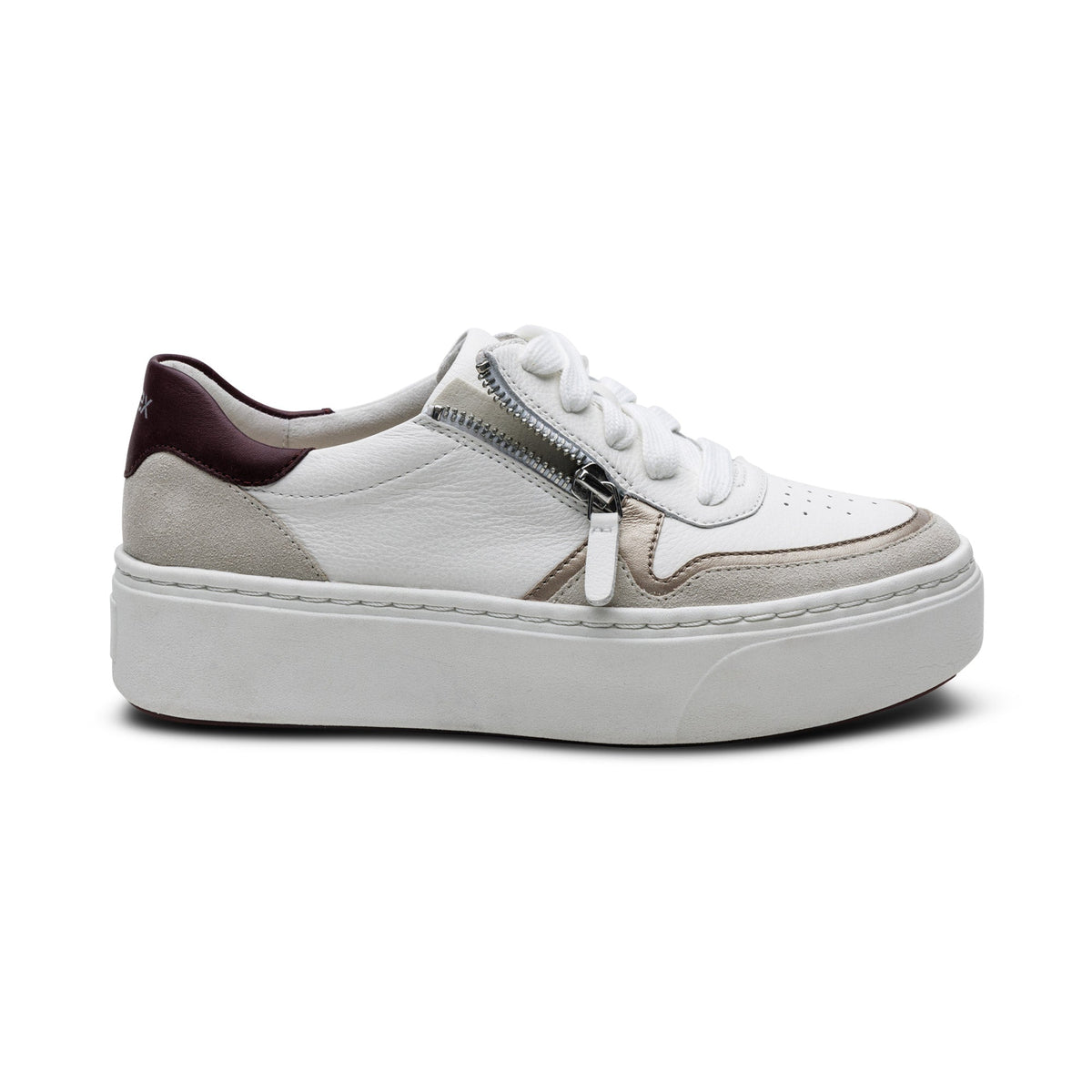 Aetrex Leigh Arch Support Platform Sneaker - White