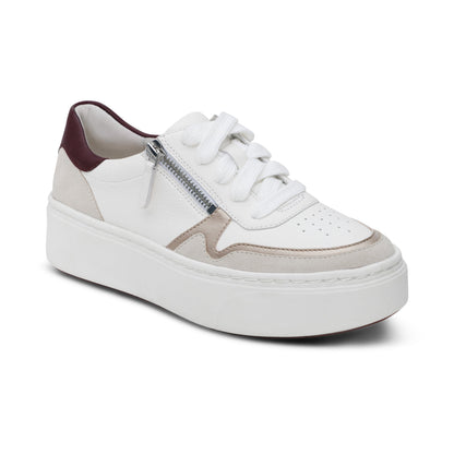 Aetrex Leigh Arch Support Platform Sneaker - White