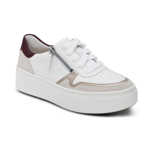 Aetrex Leigh Arch Support Platform Sneaker - White