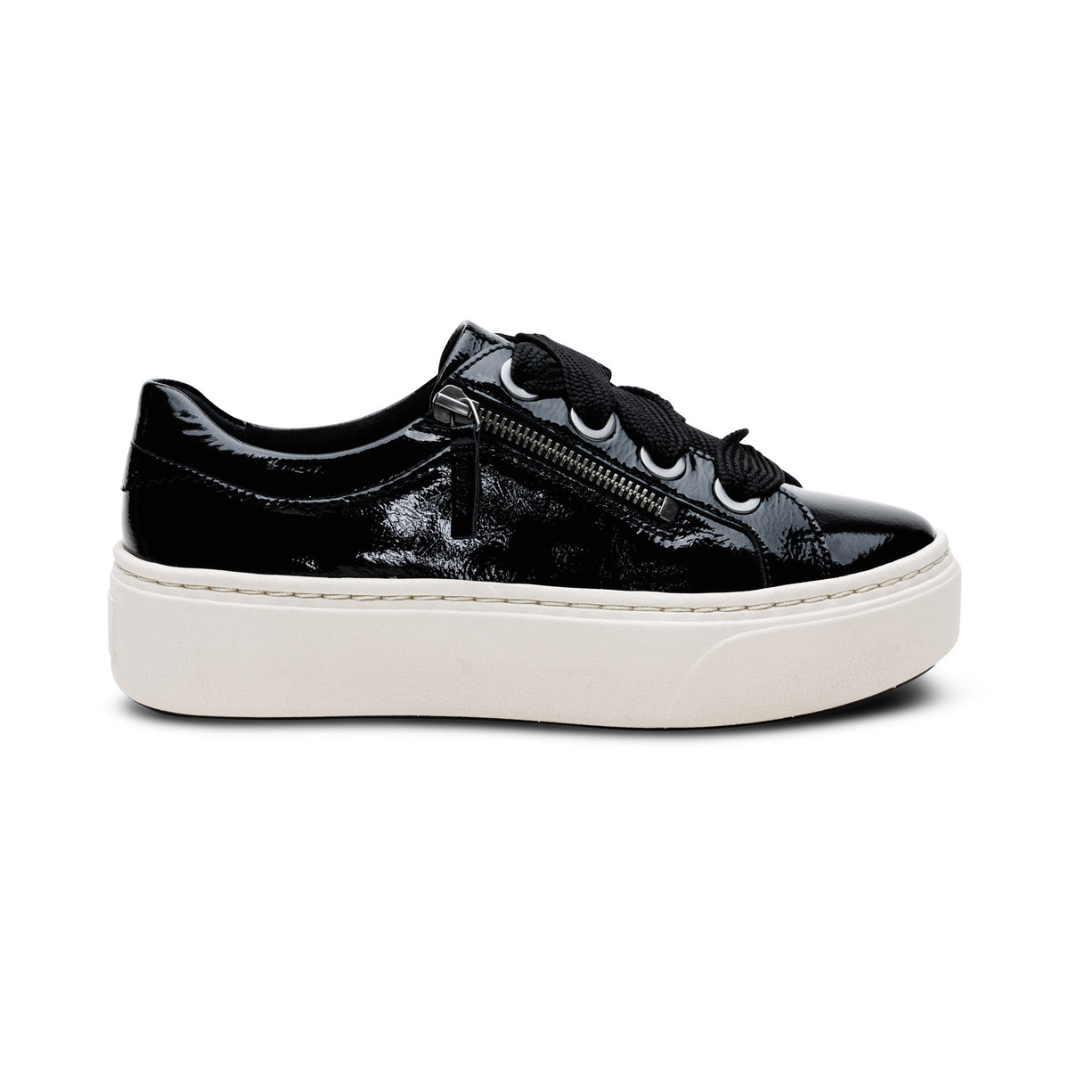 Aetrex Aubrey Arch Support Platform Sneaker - Black Patent