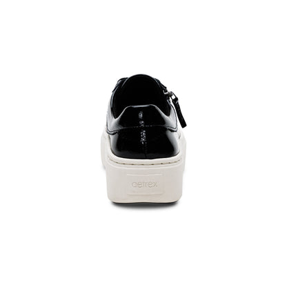 Aetrex Aubrey Arch Support Platform Sneaker - Black Patent