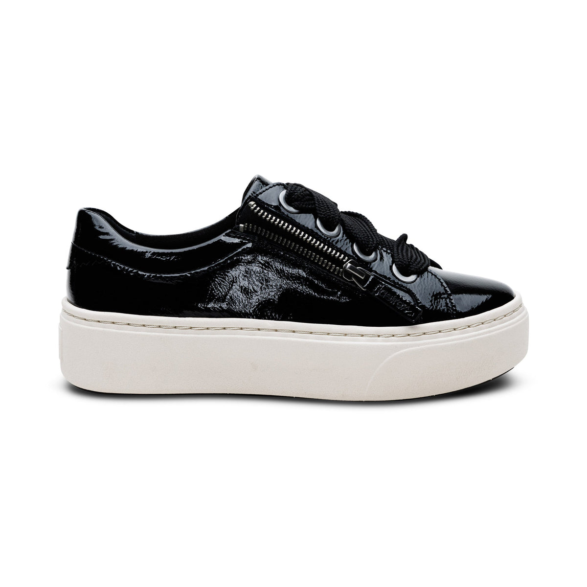 Aetrex Aubrey Arch Support Platform Sneaker - Black Patent