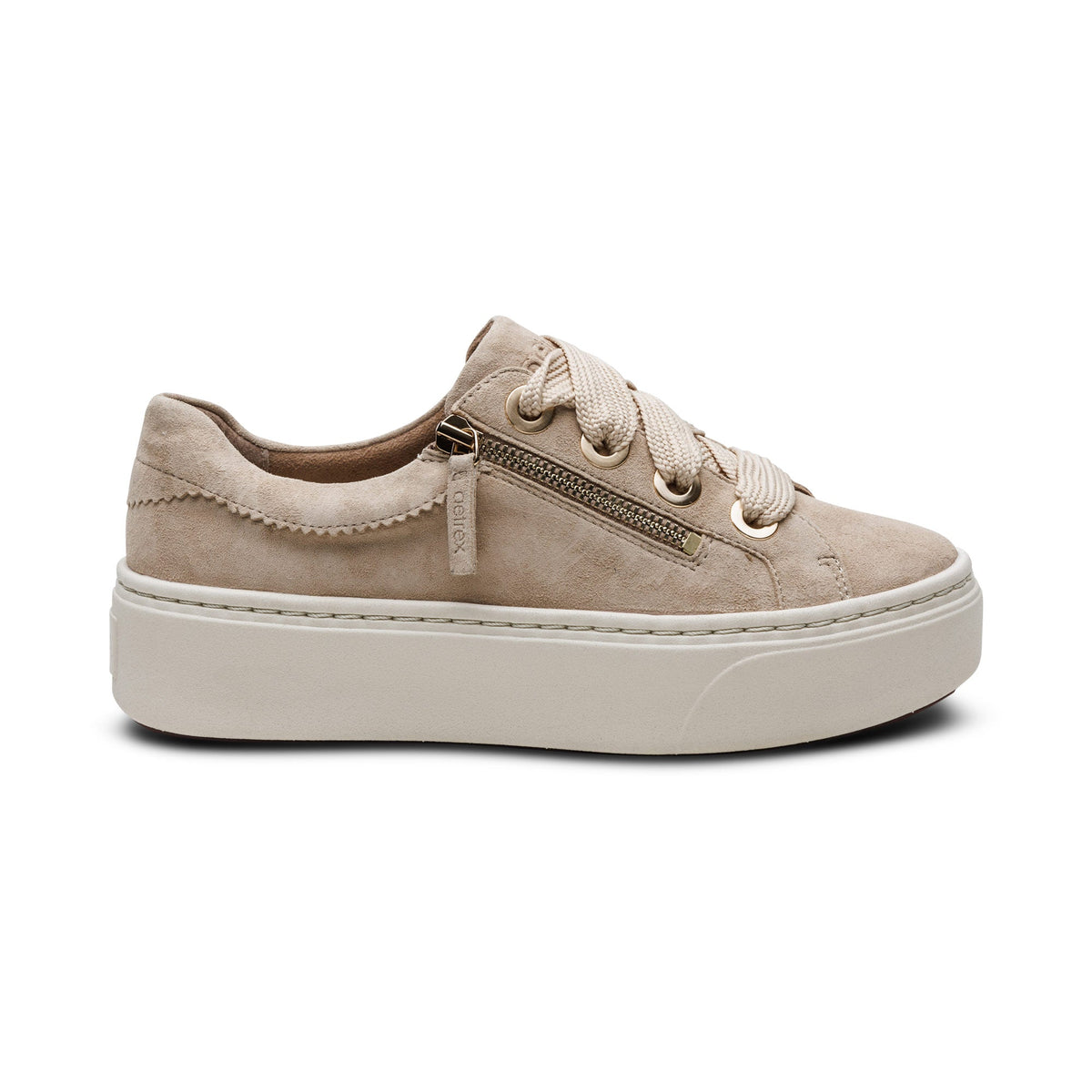 Aetrex Aubrey Arch Support Platform Sneaker - Sand