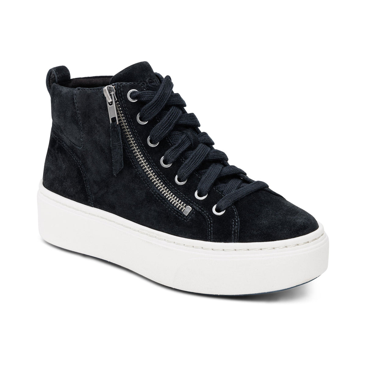 Aetrex Gianna Arch Support Platform Sneaker - Black