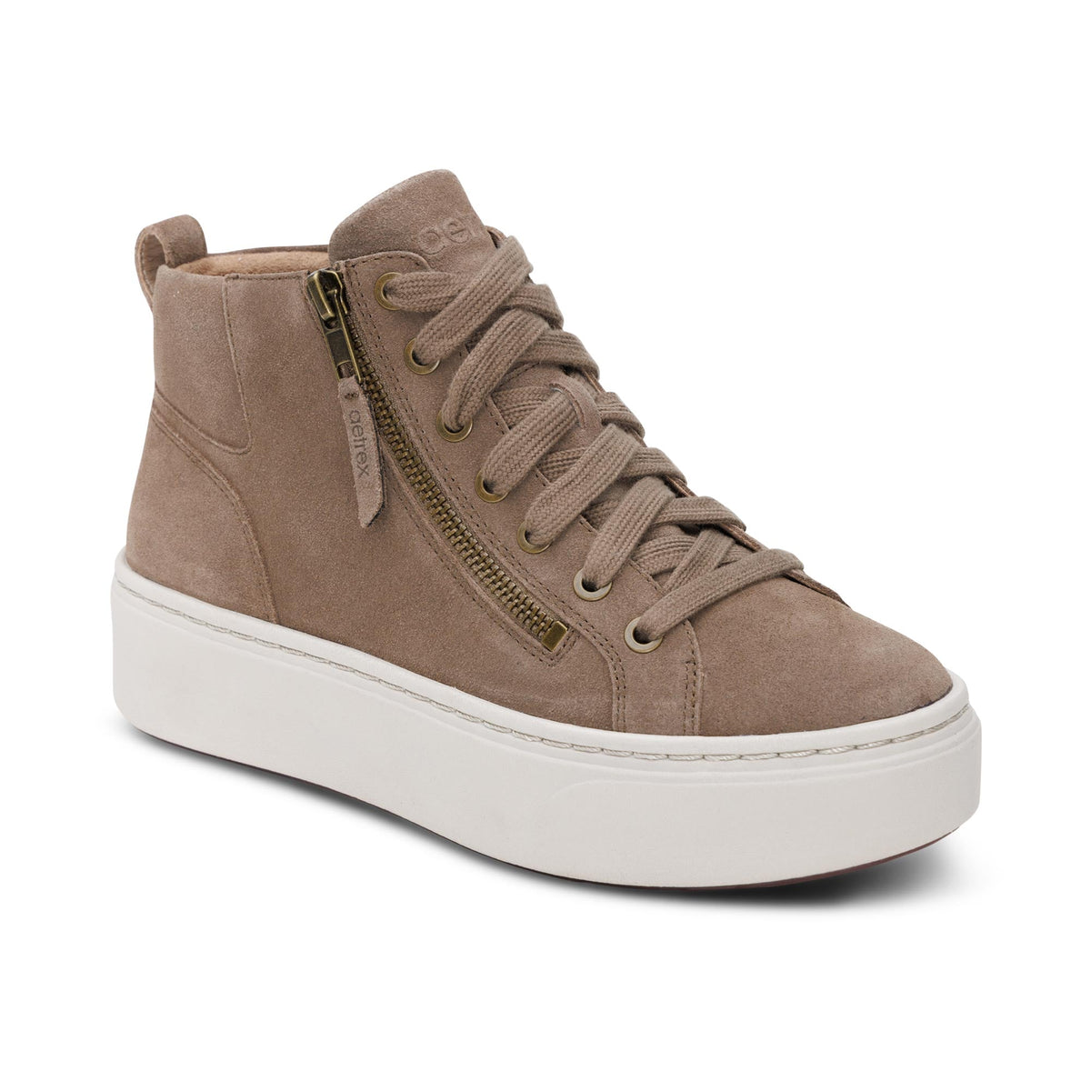 Aetrex Gianna Arch Support Platform Sneaker - Taupe