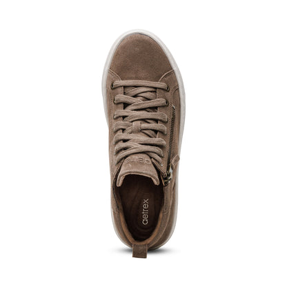 Aetrex Gianna Arch Support Platform Sneaker - Taupe