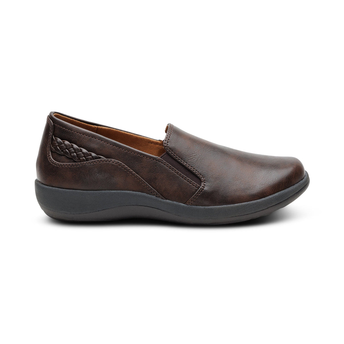 Aetrex Alice Arch Support Slip-On - Dark Brown