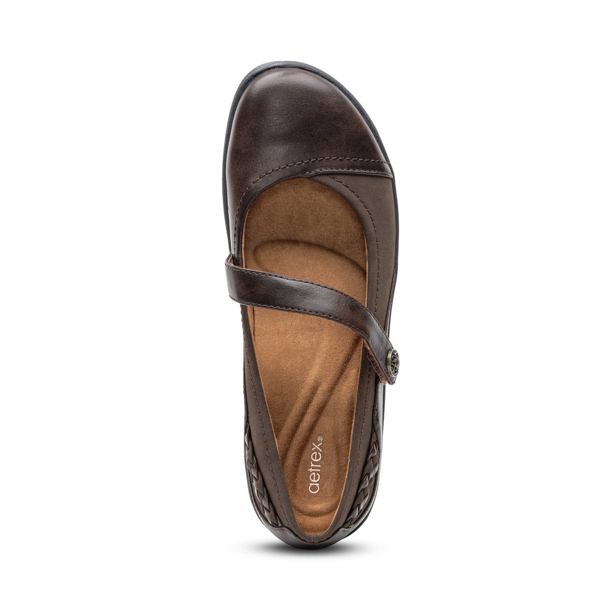 Aetrex Della Mary Jane - Dark Brown