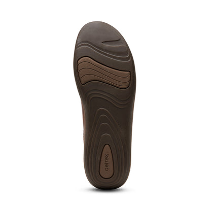 Aetrex Ingrid Slip-On Clog - Cognac
