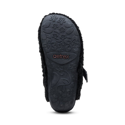 Aetrex Millie Arch Support Slipper - Black