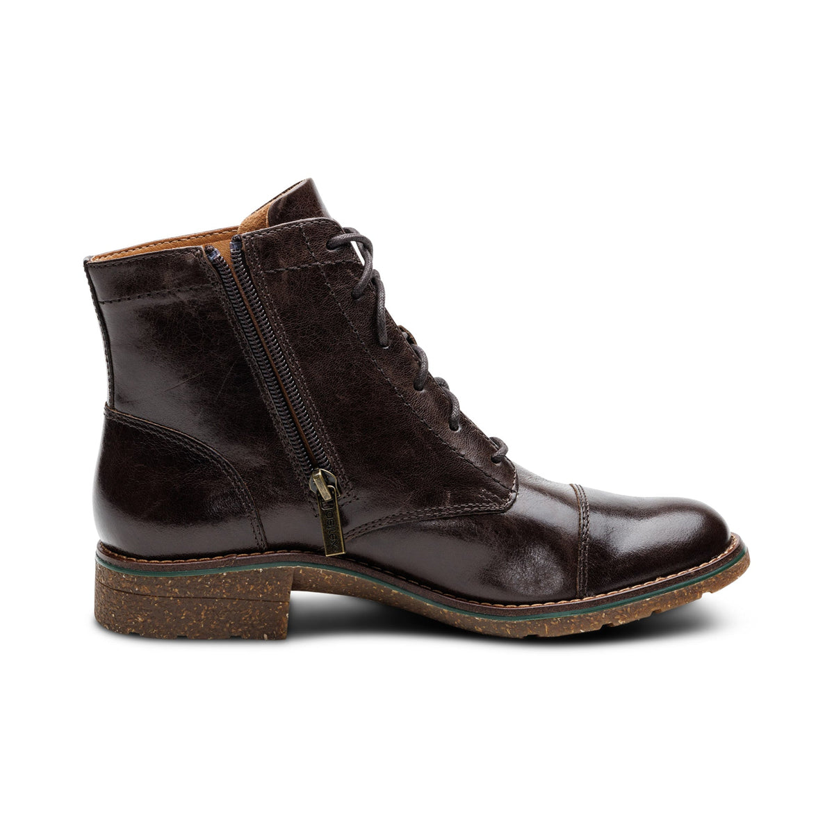 Aetrex Juliet Lace-Up Boot - Dark Brown