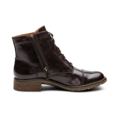 Aetrex Juliet Lace-Up Boot - Dark Brown