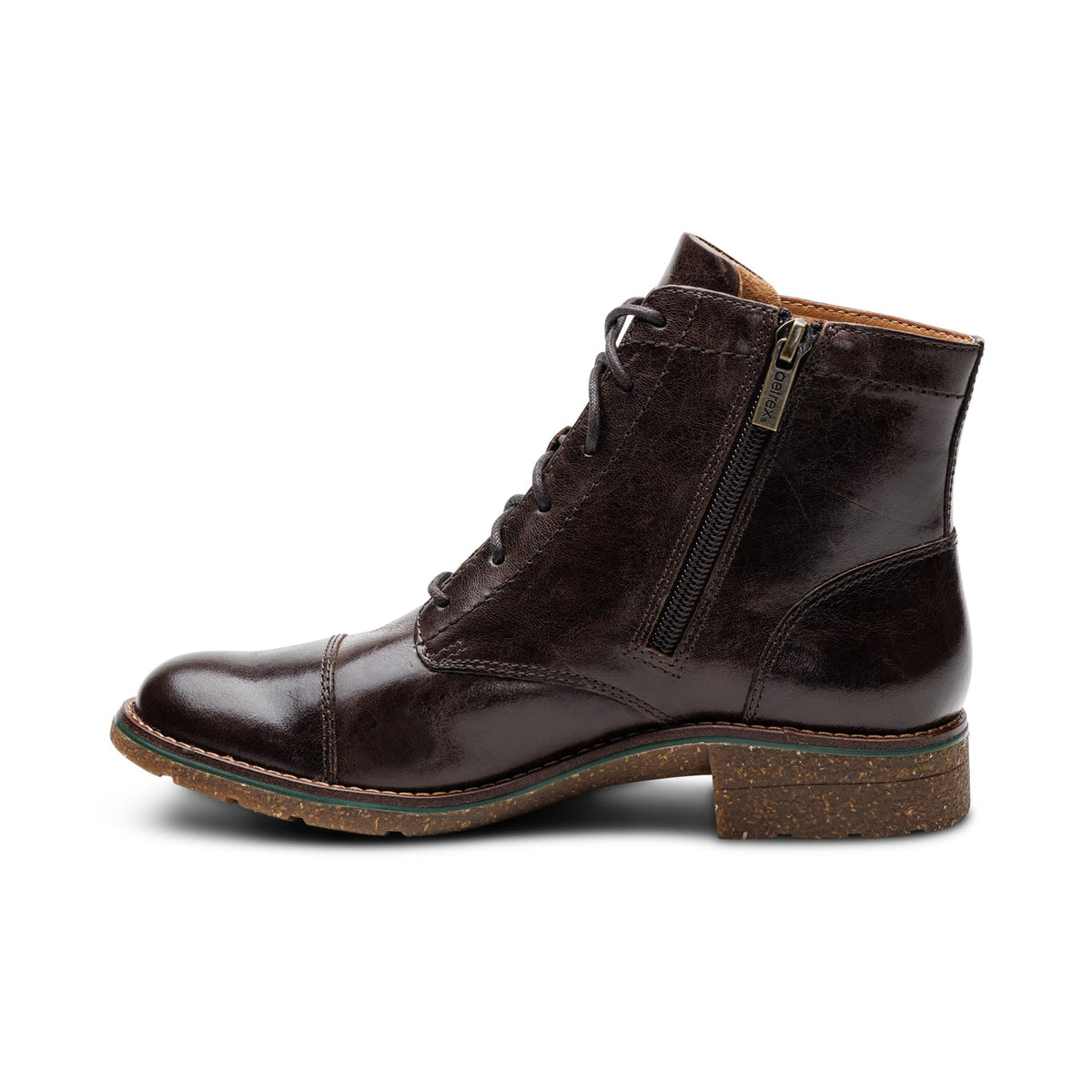 Aetrex Juliet Lace-Up Boot - Dark Brown