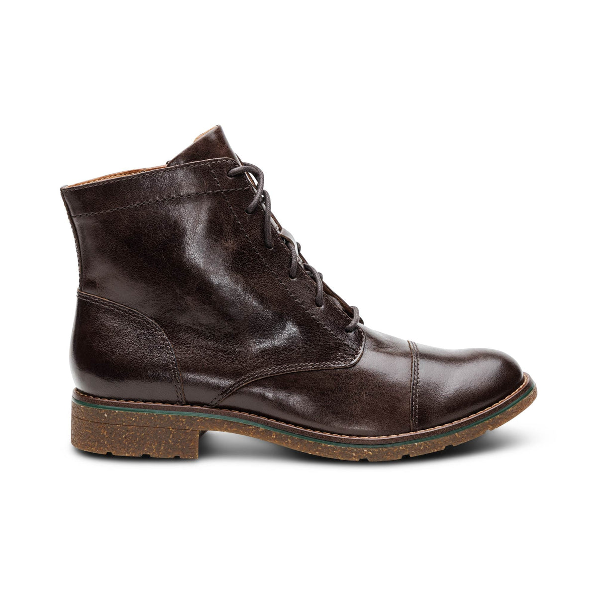Aetrex Juliet Lace-Up Boot - Dark Brown