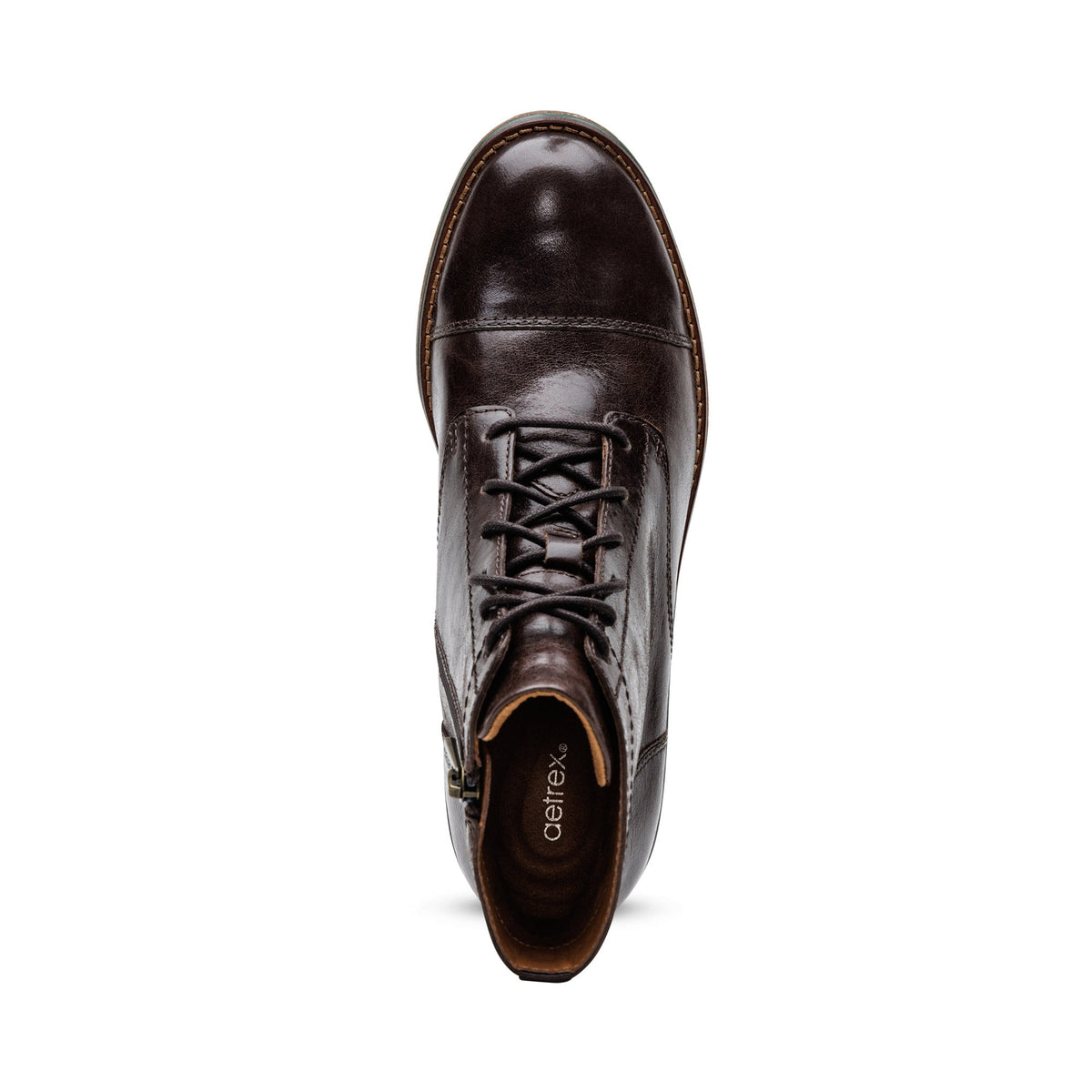 Aetrex Juliet Lace-Up Boot - Dark Brown