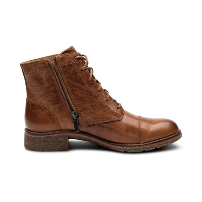 Aetrex Juliet Lace-Up Boot - Cognac