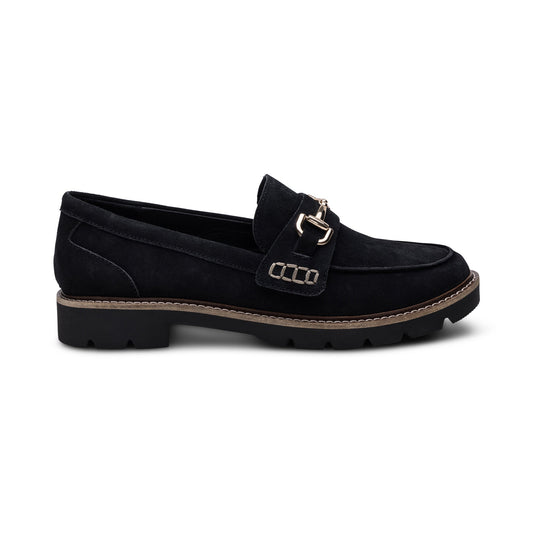 Aetrex Collette Arch Support Loafer - Black Suede