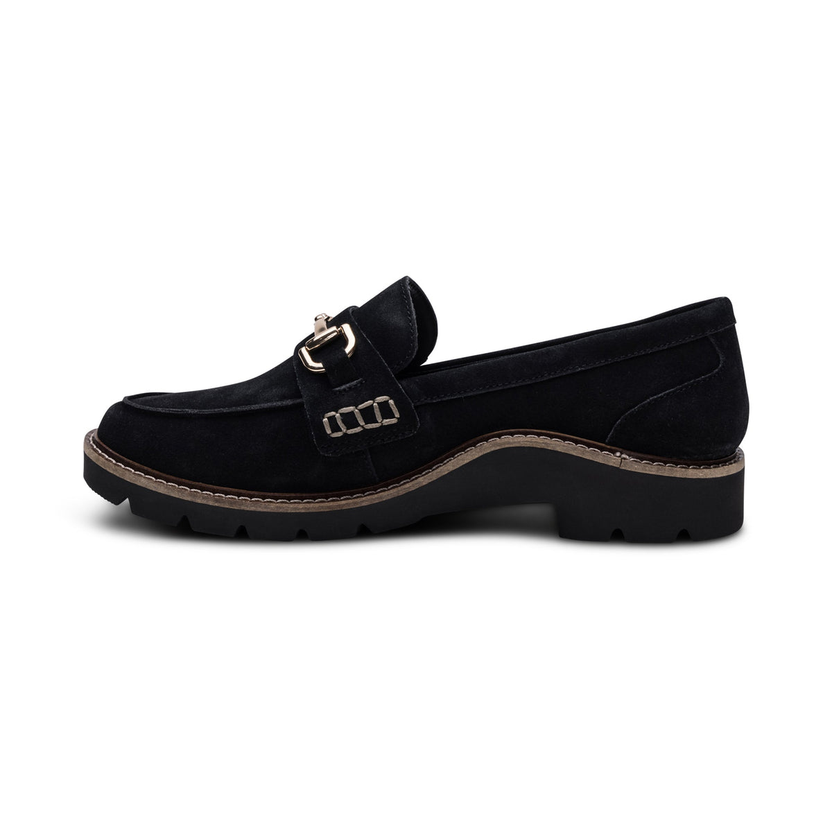 Aetrex Collette Arch Support Loafer - Black Suede