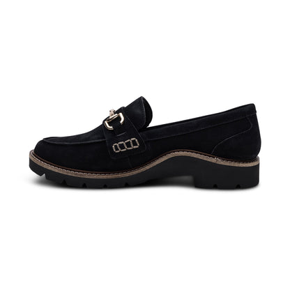 Aetrex Collette Arch Support Loafer - Black Suede