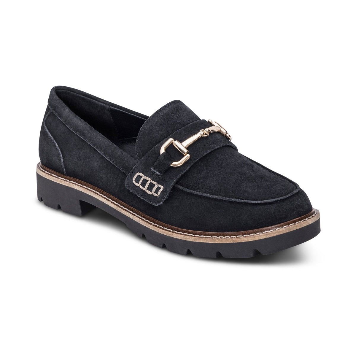 Aetrex Collette Arch Support Loafer - Black Suede