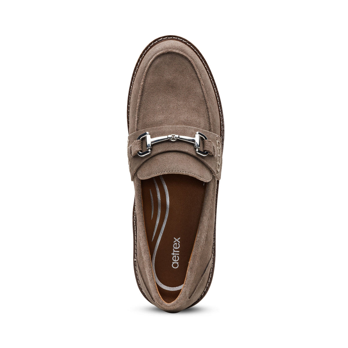 Aetrex Collette Arch Support Loafer - Taupe Suede