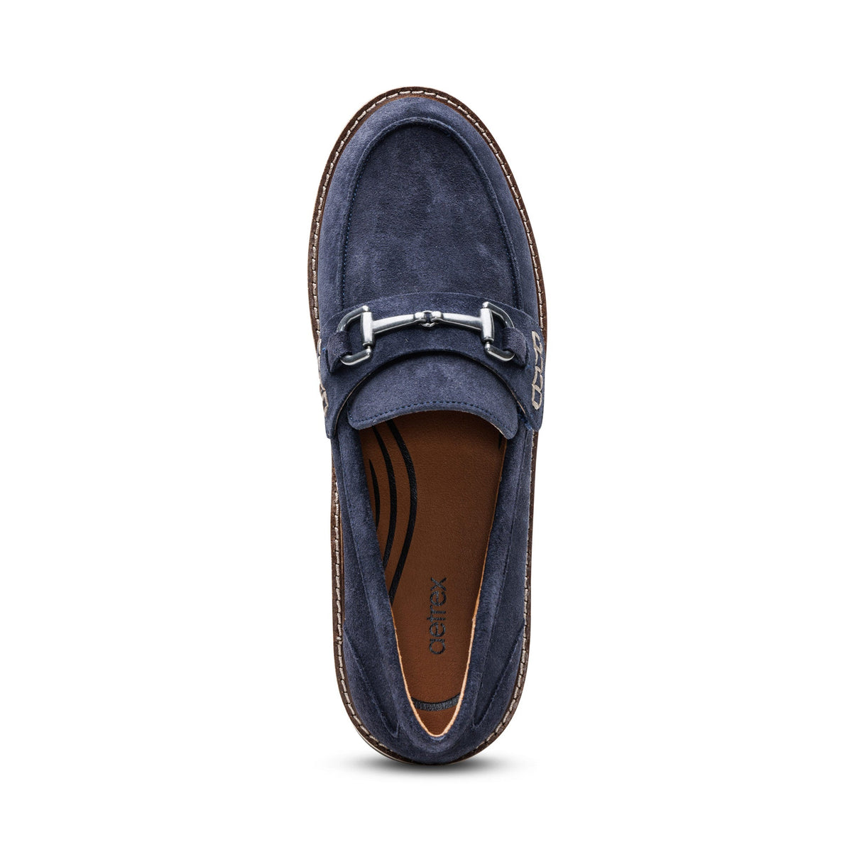 Aetrex Collette Arch Support Loafer - Navy Suede