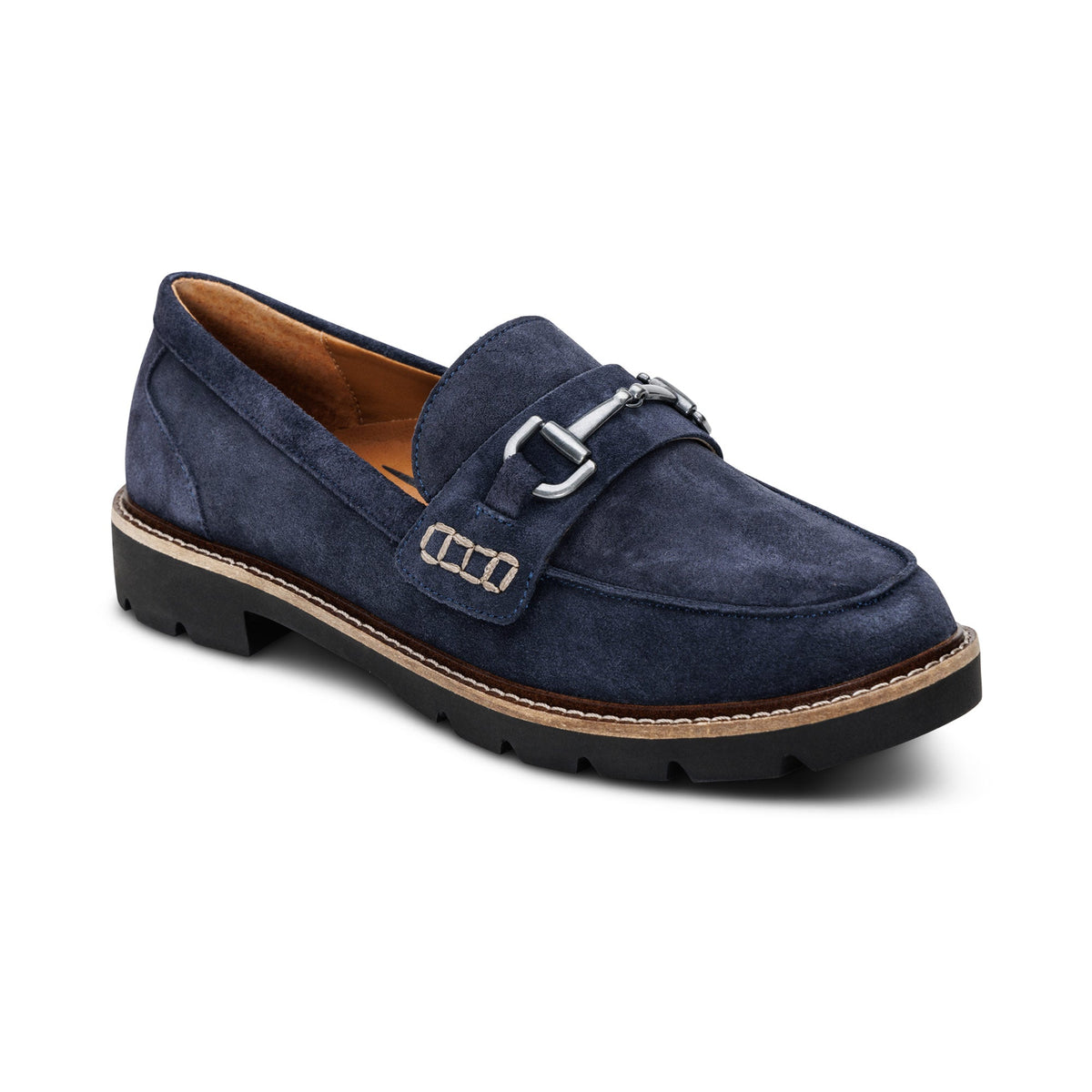 Aetrex Collette Arch Support Loafer - Navy Suede