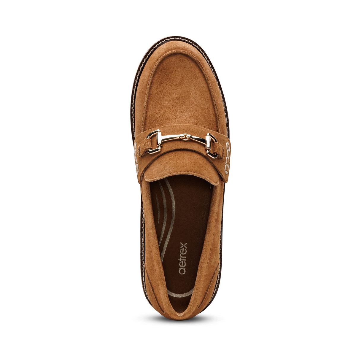 Aetrex Collette Arch Support Loafer - Tan Suede