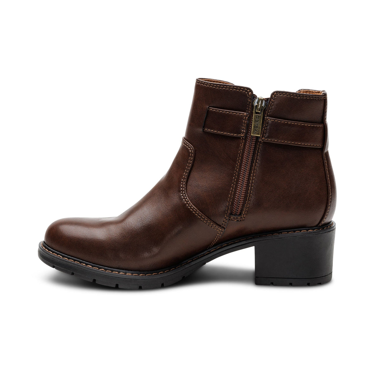 Aetrex Layla Side Zip Boot - Dark Brown