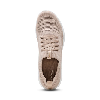 Aetrex Jocelyn Knit Slip-On Sneaker - Tan