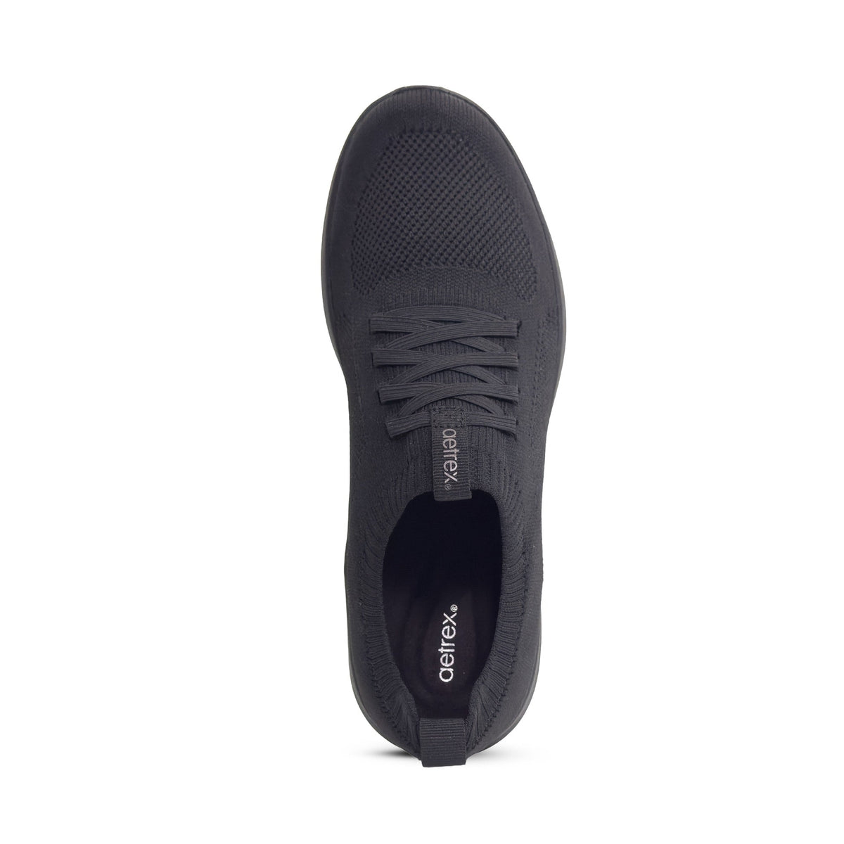 Aetrex Jocelyn Knit Slip-On Sneaker - Black/Black