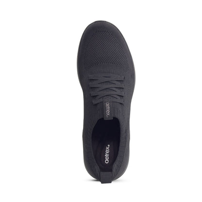 Aetrex Jocelyn Knit Slip-On Sneaker - Black/Black